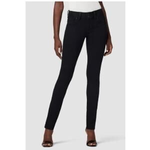 Hudson Collin Mid-Rise Skinny Jeans Size 4 Black Flap Pocket